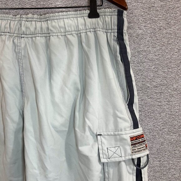 Rip Zone Board Shorts Men Size L Cargo Mid Thigh Drawstring Outdoor Swim Surf - Picture 12 of 16